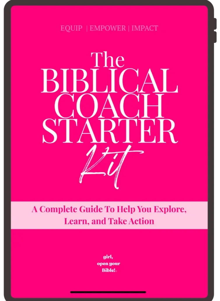 The Biblical Coach Starter Kit ebook on a tablet
